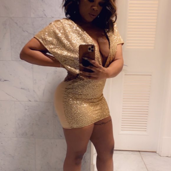 Gold Shimmer Birthday Dress - Picture 1 of 4